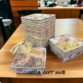 Chocolate Basket Decorative Basket For Gifts Hampers, Fancy Premium Storage Basket, Wedding Packing (8x8x4inch)